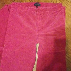 Pink Talbots corduroy stretch jeans